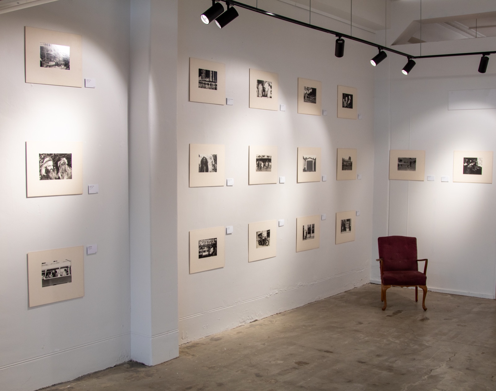 Documentary Photographs 1969-1973 by Leith Jennings, installed at The Line for FotoFest