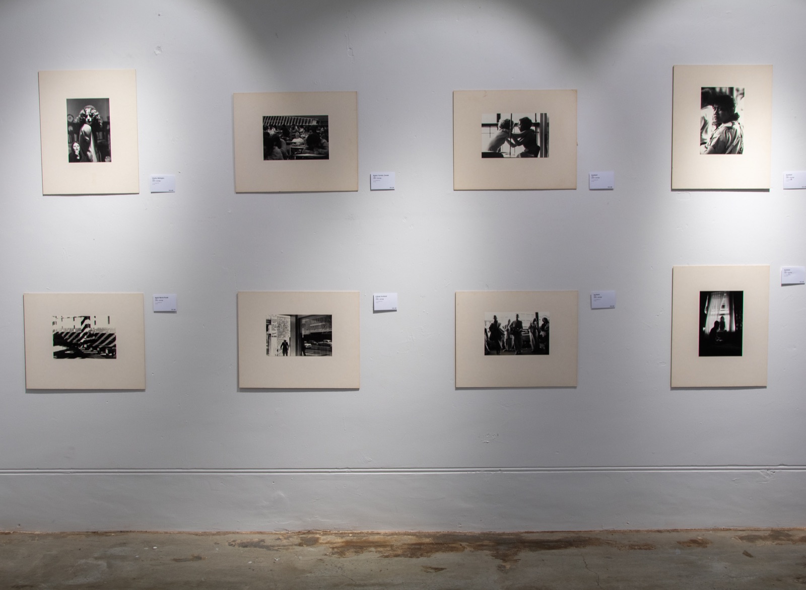 Eight works from Documentary Photographs 1969-1973 hung at The Line